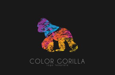 Gorilla. Gorilla logo. Color gorilla design. Creative logo clipart