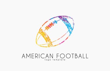 Amerikan futbolu topu. Futbol topu. Top logo.