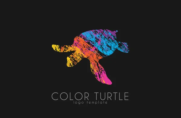 Disegno Logo Tartaruga Tartaruga Colore Logo Creativo — Vettoriale Stock