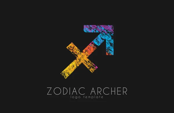 Golden archer. Golden zodiac sign. Archer zodiac ⬇ Vector Image by