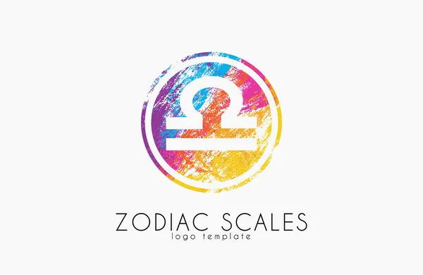 Zodiac κλίμακες λογότυπο. Κλίμακες σύμβολο σχεδιασμού. Δημιουργική λογότυπο — Διανυσματικό Αρχείο
