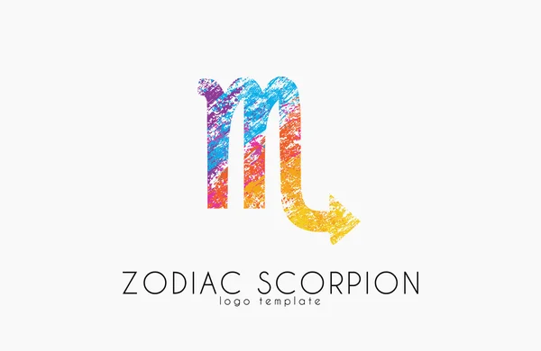 Escorpión eslogo del zodiaco. Símbolo Escorpión. Logotipo creativo — Archivo Imágenes Vectoriales