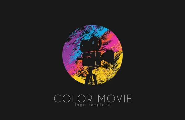 Logotipo da câmera de filme. Câmara de cinema. Logótipo criativo. Logótipo do filme —  Vetores de Stock