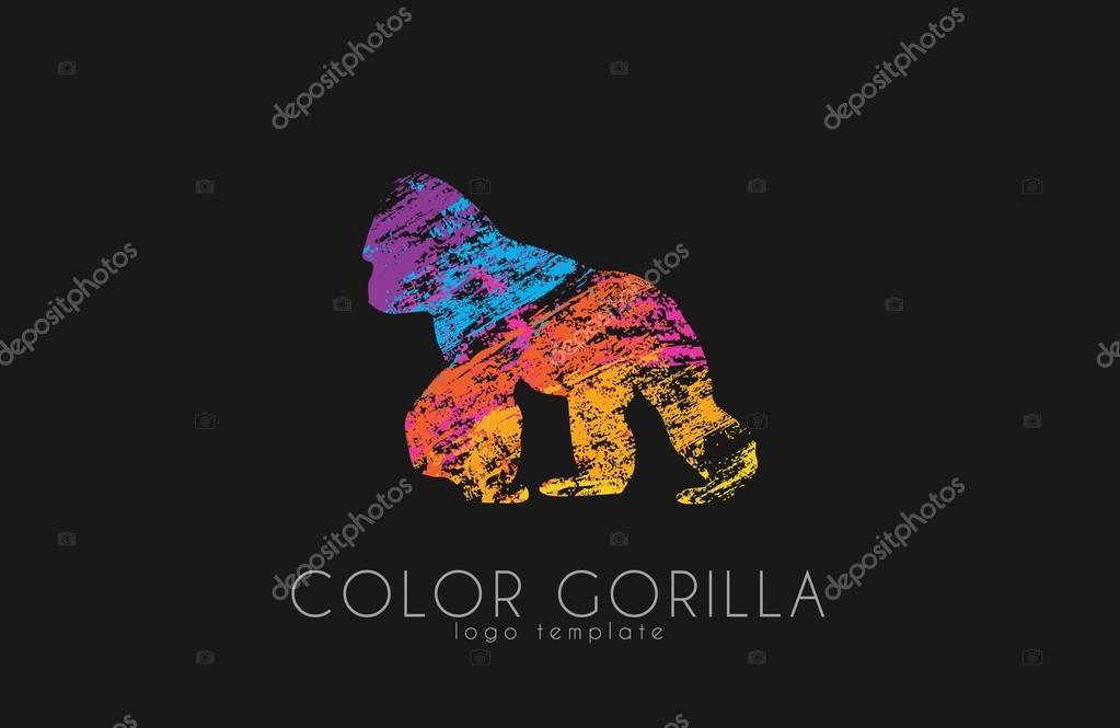 Gorilla. Gorilla logo. Color gorilla design. Creative logo