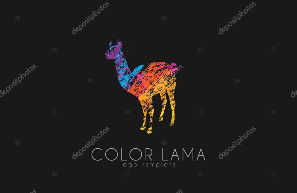 Lama logo. Color lama logo design. Creative logo