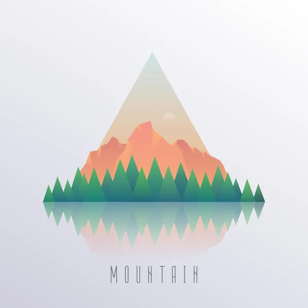 Ilustración Vectorial Montaña Logotipo Montaña Diseño Montaña Concepto Montaña Montaña — Vector de stock