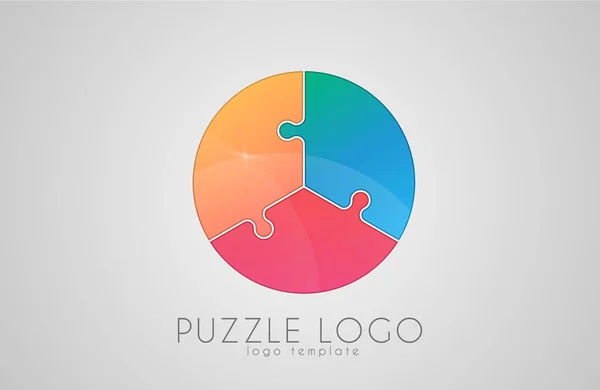 puzzle circle logo. puzzle logo. Creative logo design.