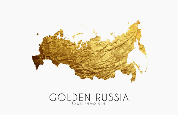 Russia map. Russia logo. Creative Russia logo design