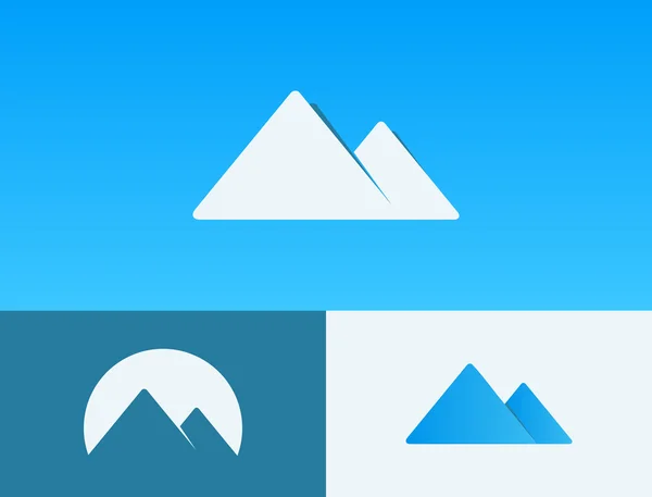 Hegyi logo tervezés. minimalictic mountain embléma. kreatív logó — Stock Vector