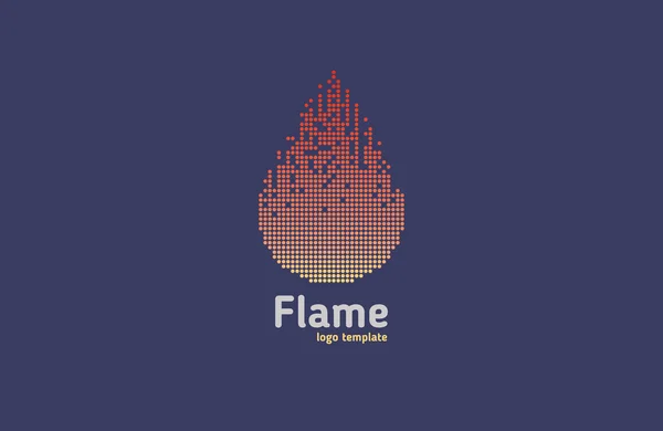 Flame - gambar konsep logo vektor. Tanda api merah. Templat logo vektor. Elemen desain . - Stok Vektor