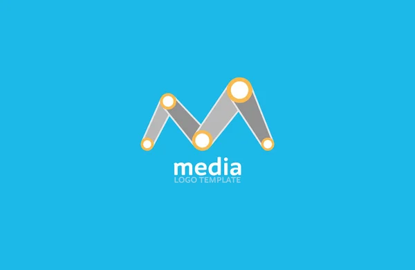 Abstrakt färgad vektor logo. Spela logotyp. Logotyp för media. Multimedia-logotypen. Företagets logotyp — Stock vektor