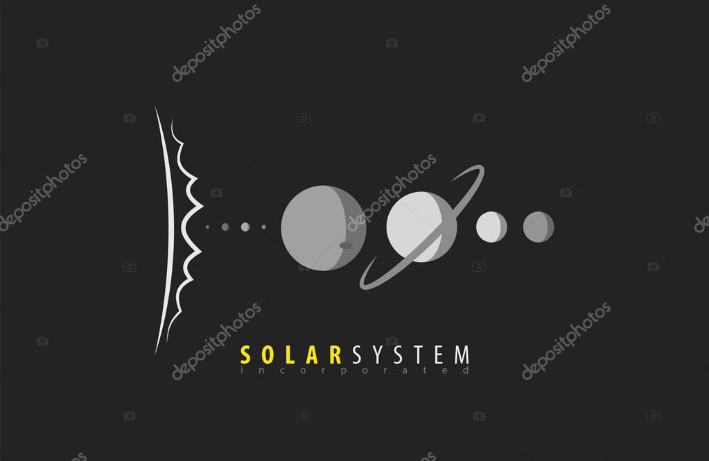 Vector Solar System logo, cosmic logo