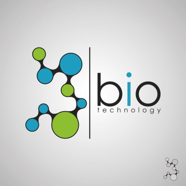 Bio teknoloji, biyo logo, biyoloji tasarım, biyo kavramı logo, Dna logosu