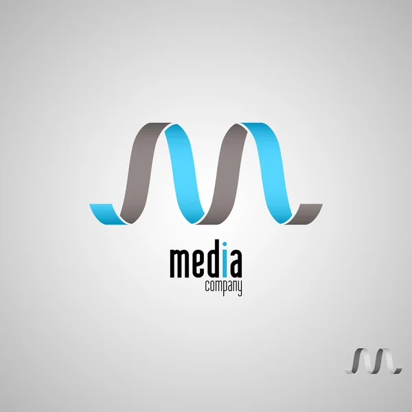 M Logo, Medien, Vektor-Logo-Vorlage. — Stockvektor