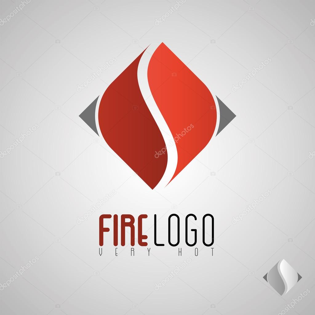 Flame logo, Oil and gas logo vector. Fire vector design