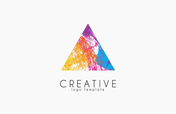 Abstraite tendance multicolore logo triangle design. Logo créatif. Logo triangle — Image vectorielle
