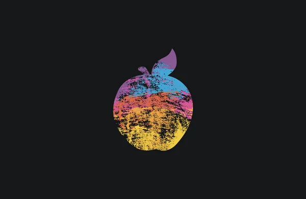 Apple. Rainbow apple. Colorful logo. Company logo — Wektor stockowy