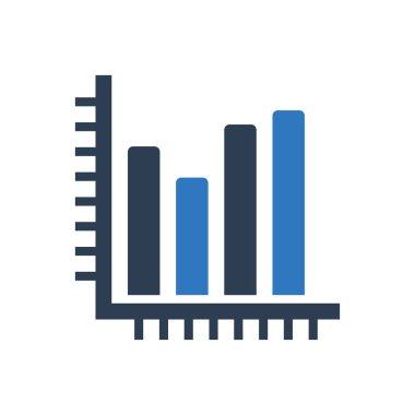 Analiz grafik simgesi - bar grafik simgesi - vektör illüstrasyonu