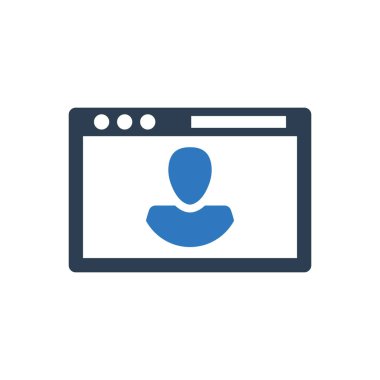 çevrimiçi kullanıcı simgesi - web sitesi simgesi vektörü