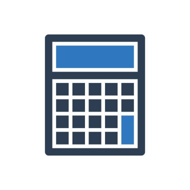 Hesap makinesi simgesi vektörü - ekonomi matematik kavramı sembolü