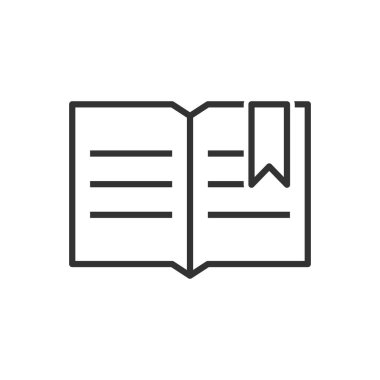 Kitap Yer İmleri Simgesi Sembol Vektörü