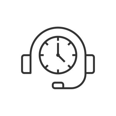 Çağrı Merkezi Zaman Simgesi - Müşteri Desteği Simgesi