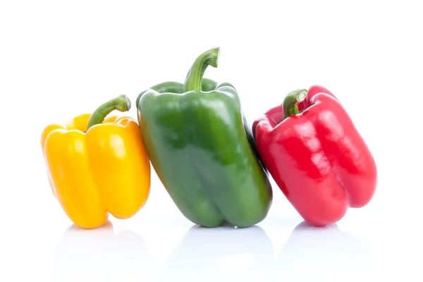 Fresh sweet pepper,bell pepper or capsicum on white background Royalty Free Stock Images