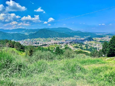 Panoramik manzara Huixquiucan eyaleti Meksika