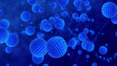 Kan hücreleri ve virüsler, biyoloji konsepti