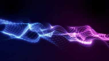 soyut neon ışıklandırılmış arkaplan, dijital sanat