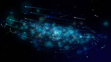 Galaksi ışıkları hareketi, soyut duvar kağıdı