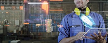 İnsan yeni hologram teknolojisi kullanıyor.