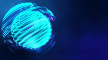 Neon ışıklar yuvarlak şekilli, soyut duvar kağıdı