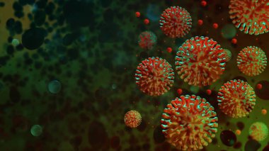 Coronavirus temalı illüstrasyon, salgın konsepti