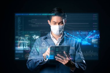 İnsan yeni hologram teknolojisi kullanıyor.