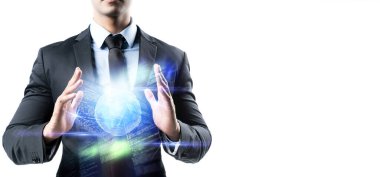 İnsan yeni hologram teknolojisi kullanıyor.