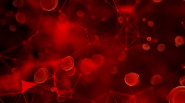 Kan hücreleri 3D görüntüleme, biyoloji konsepti duvar kağıdı