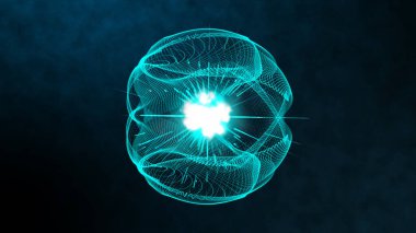 Neon ışıklar yuvarlak şekilli, soyut duvar kağıdı