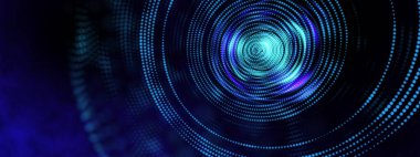 Neon ışıklar yuvarlak şekilli, soyut duvar kağıdı