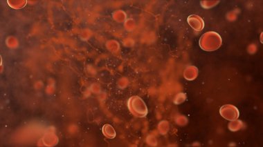 Kan hücreleri ve virüsler, biyoloji konsepti
