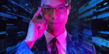 İnsan yeni hologram teknolojisi kullanıyor.