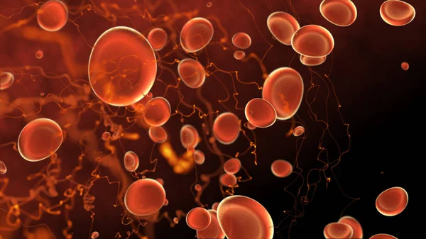 Kan hücreleri 3D görüntüleme, biyoloji konsepti duvar kağıdı