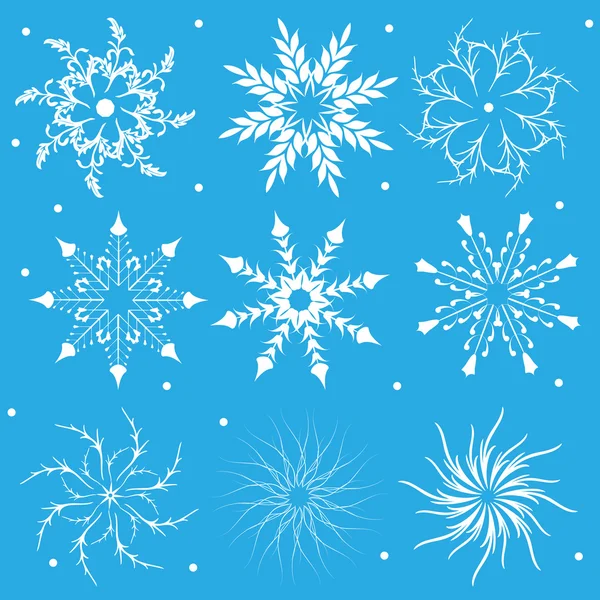 Copos de nieve — Vector de stock