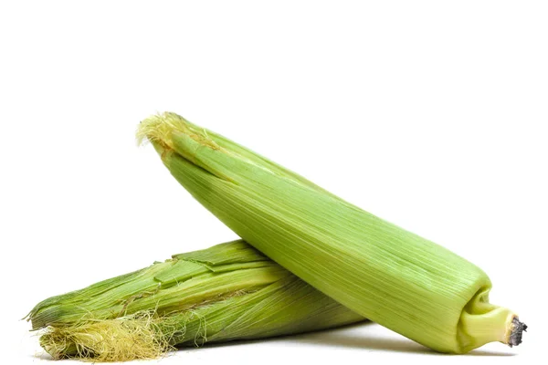 Cáscaras de mazorca de maíz verde — Foto de Stock
