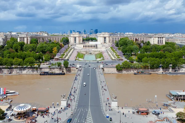 Trocadero, Sena, vista de París — Foto de Stock