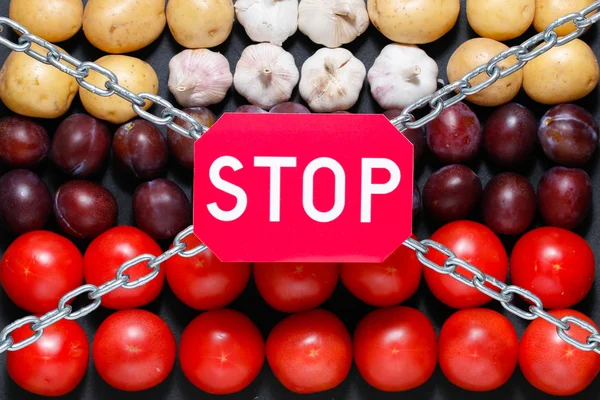 Chain on a vegetables — Stock Photo, Image