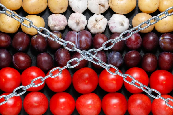 Chain on a vegetables — Stock Photo, Image