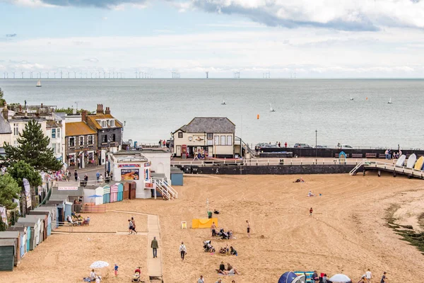 Χρυσή Άμμος Του Viking Bay Broadstairs Thanet Kent Ηνωμένο Βασίλειο — Φωτογραφία Αρχείου