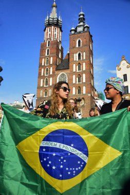 Amazonia yanıyor - Krakow 'da protesto