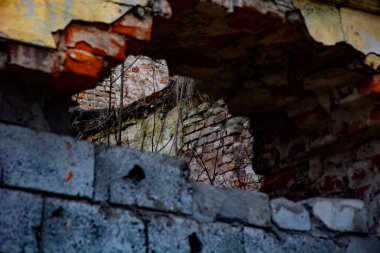 Bieczyce 'deki bir tahıl fabrikasının kalıntıları.